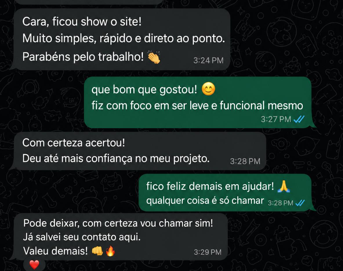 Print de conversa com cliente